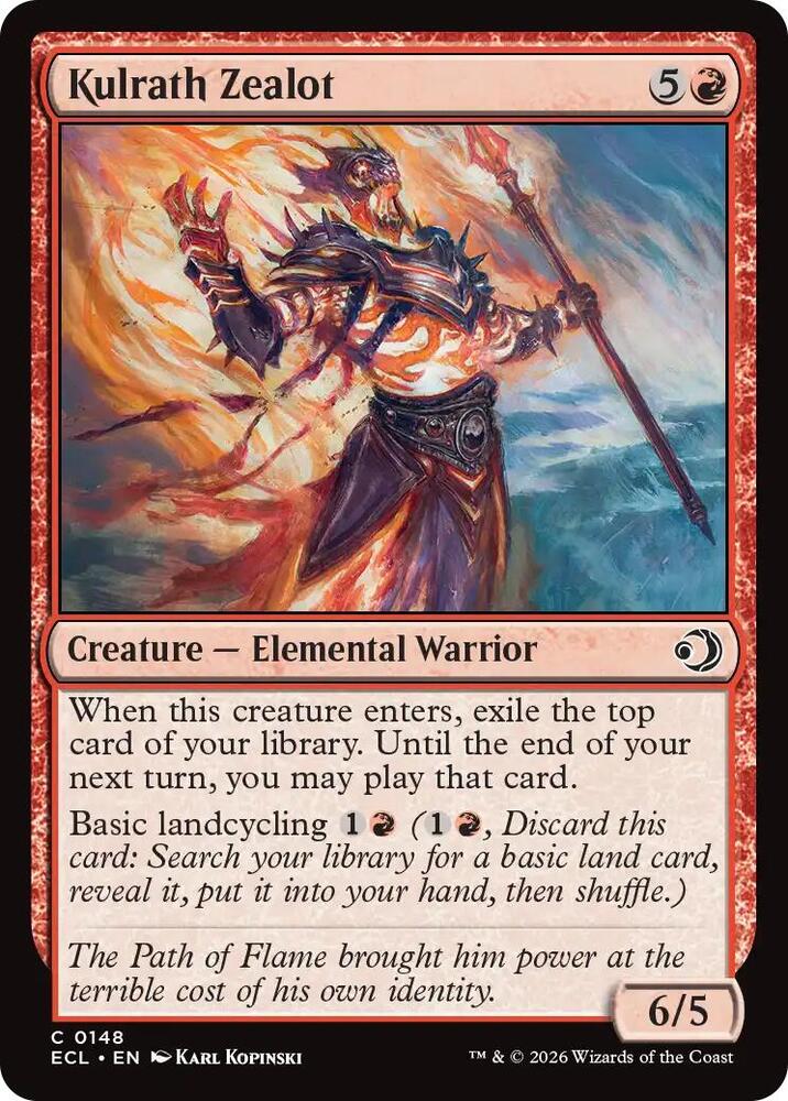 Kulrath Zealot 148 card from Lorwyn Eclipsed
