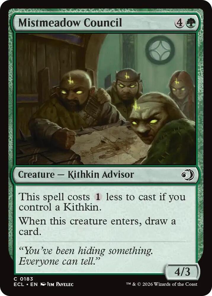 Mistmeadow Council 183 card from Lorwyn Eclipsed