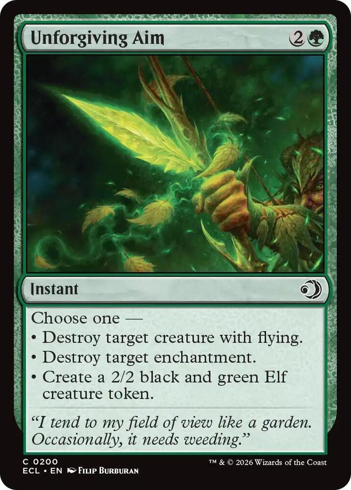 Unforgiving Aim 200 card from Lorwyn Eclipsed