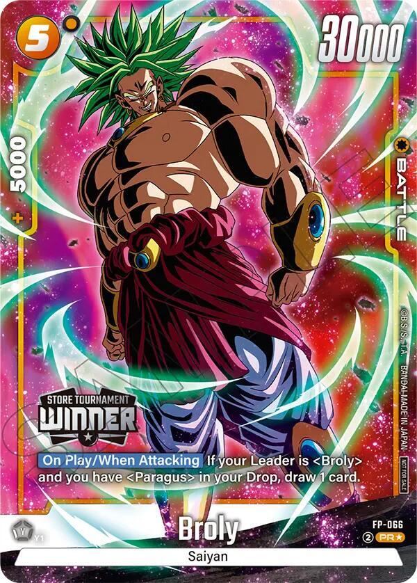 Broly (Tournament Pack -Winner- 09) FP-066 card from Tournament and Championship Promos