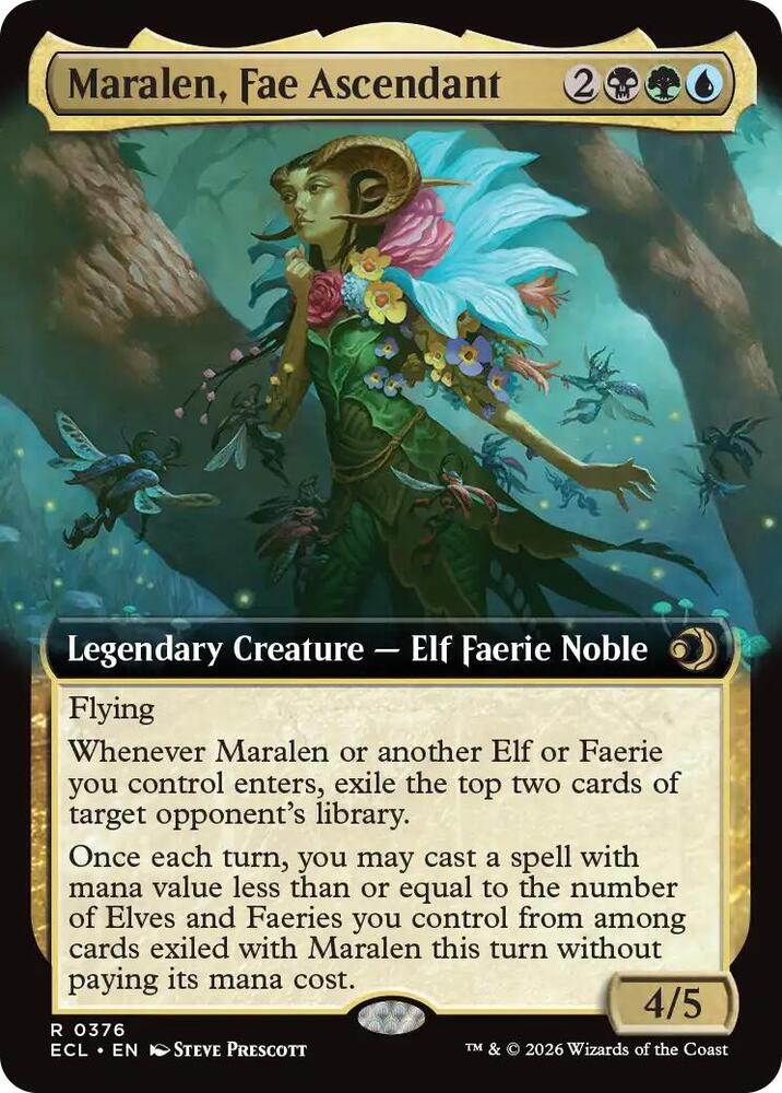 Maralen, Fae Ascendant (Extended Art) 376 card from Lorwyn Eclipsed