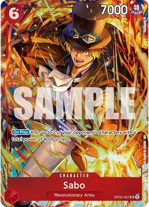 Sabo (Illustration Box Vol.5) OP05-007 card from One Piece Promotion Cards