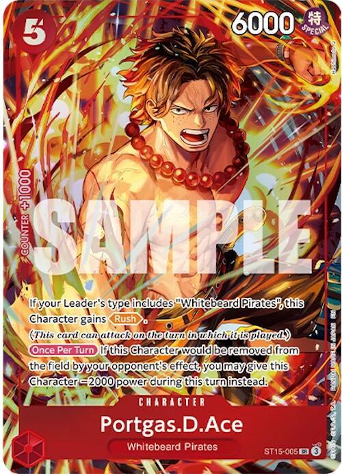 Portgas.D.Ace (Illustration Box Vol.5) ST15-005 card from One Piece Promotion Cards
