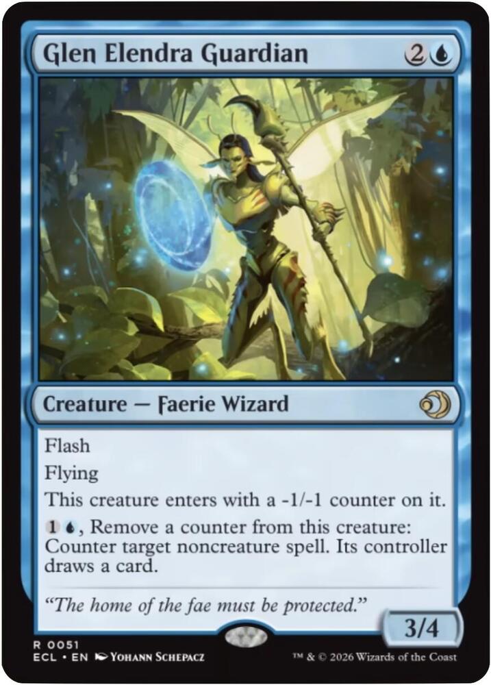 Glen Elendra Guardian 51 card from Lorwyn Eclipsed