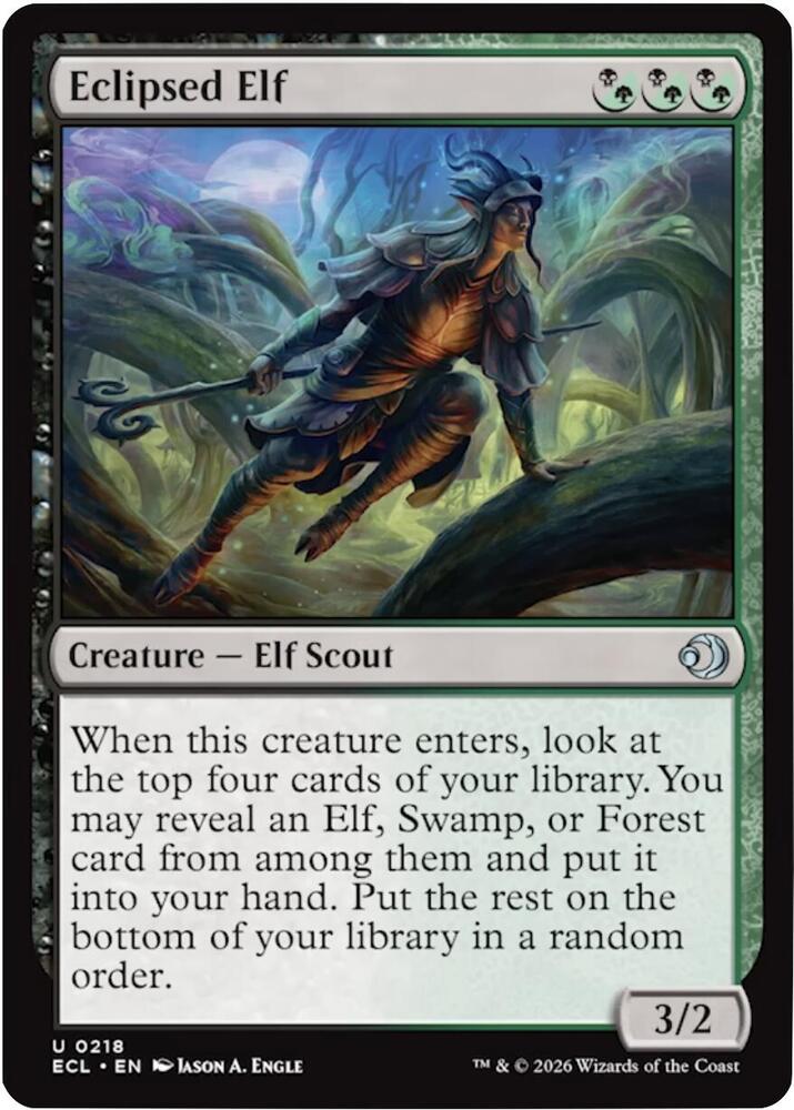Eclipsed Elf 218 card from Lorwyn Eclipsed