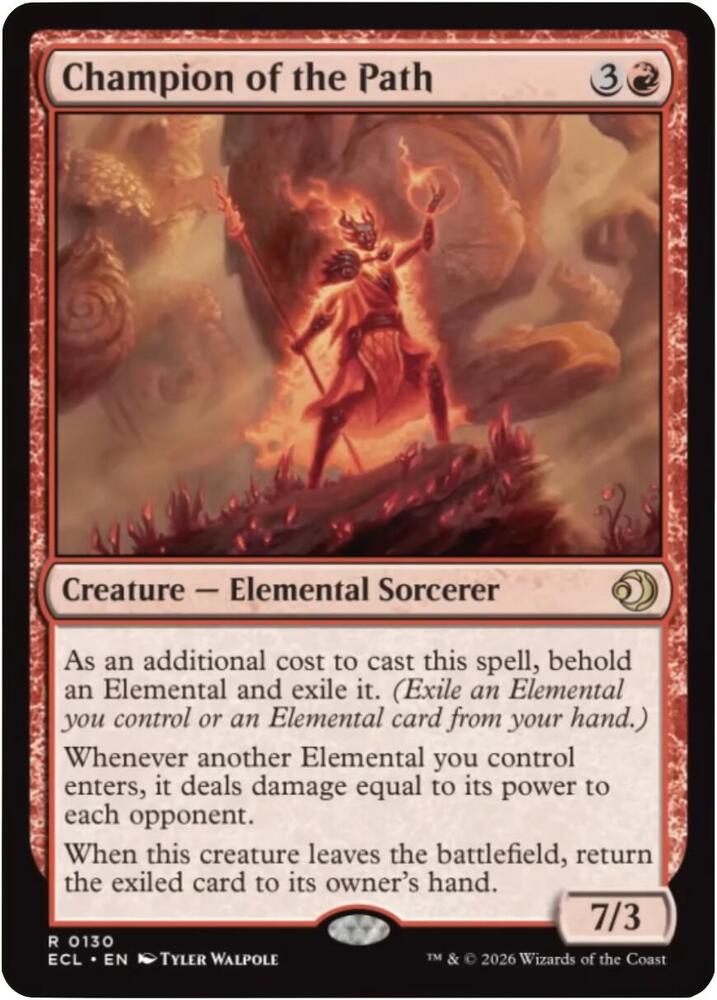 Champion of the Path 130 card from Lorwyn Eclipsed