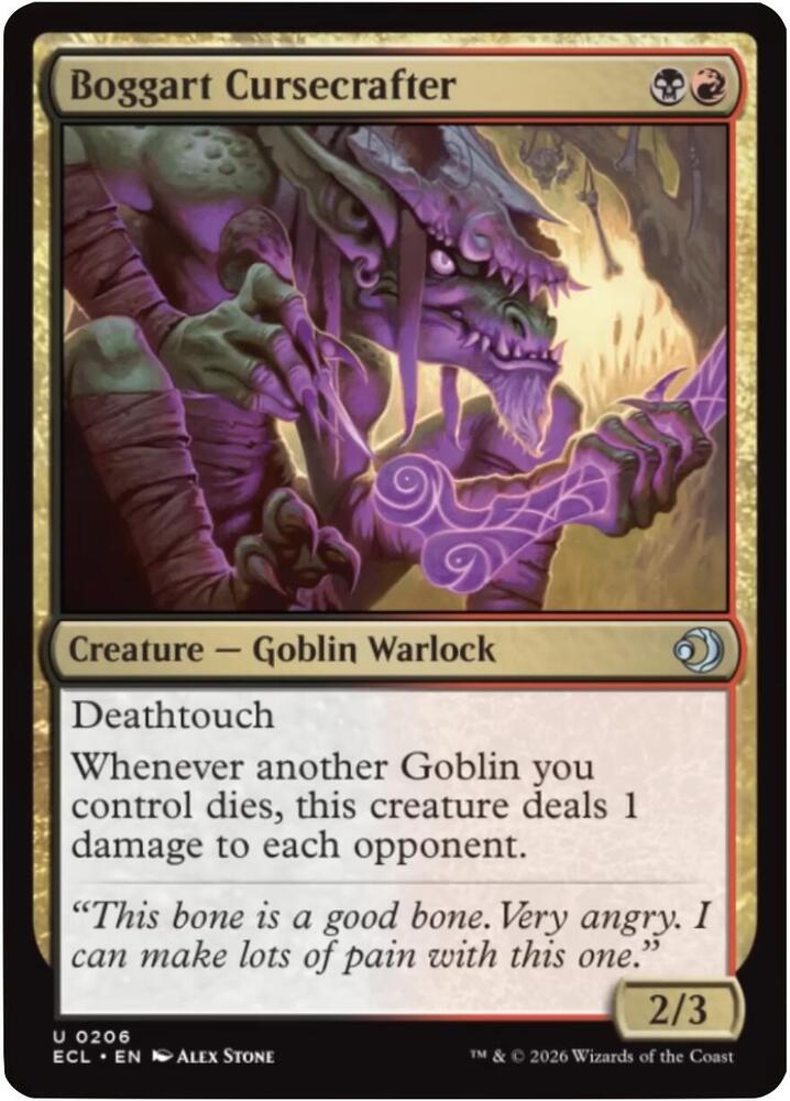 Boggart Cursecrafter 206 card from Lorwyn Eclipsed