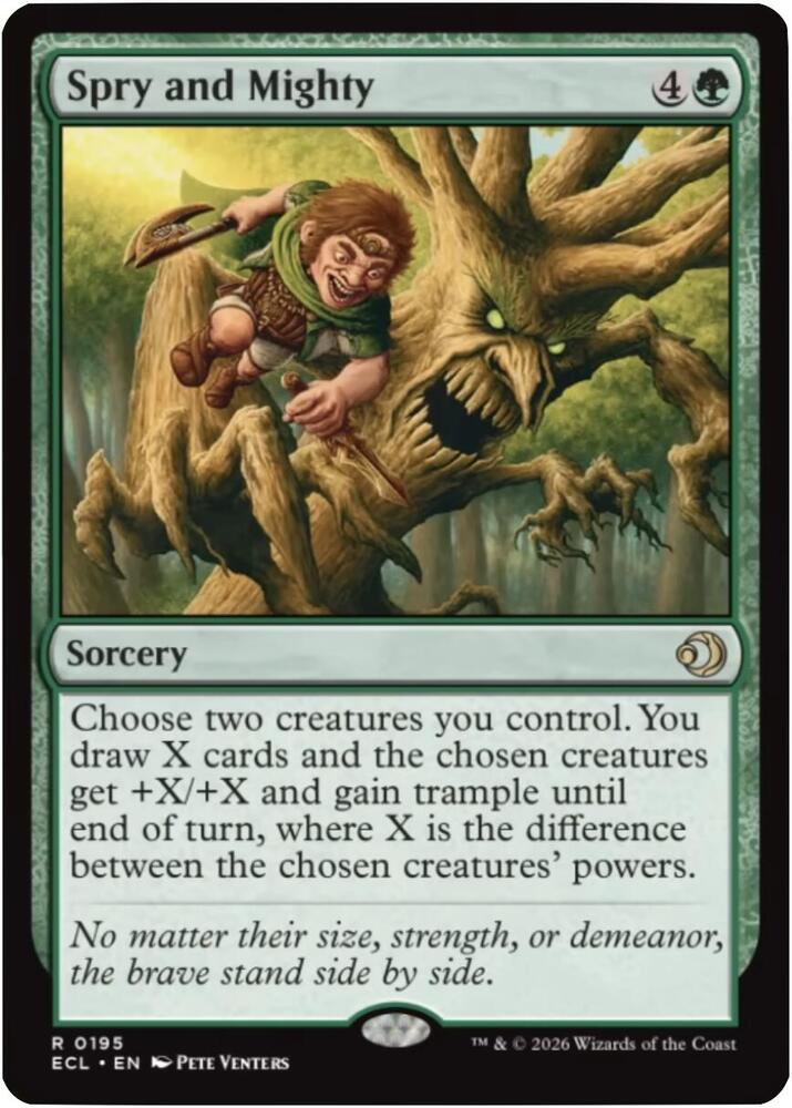 Spry and Mighty 195 card from Lorwyn Eclipsed