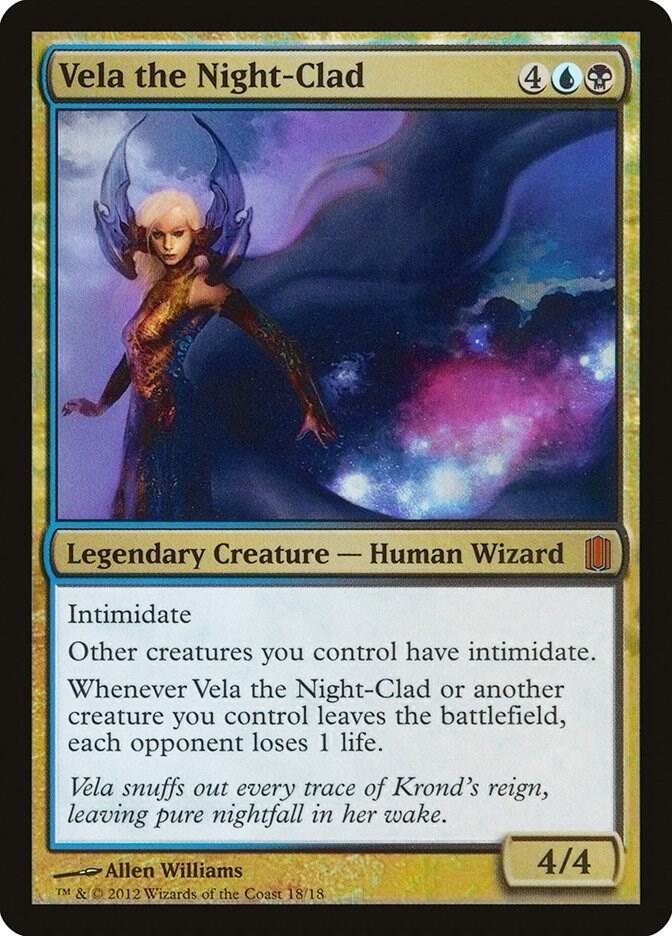 Vela the Night-Clad 18 card from Commander's Arsenal