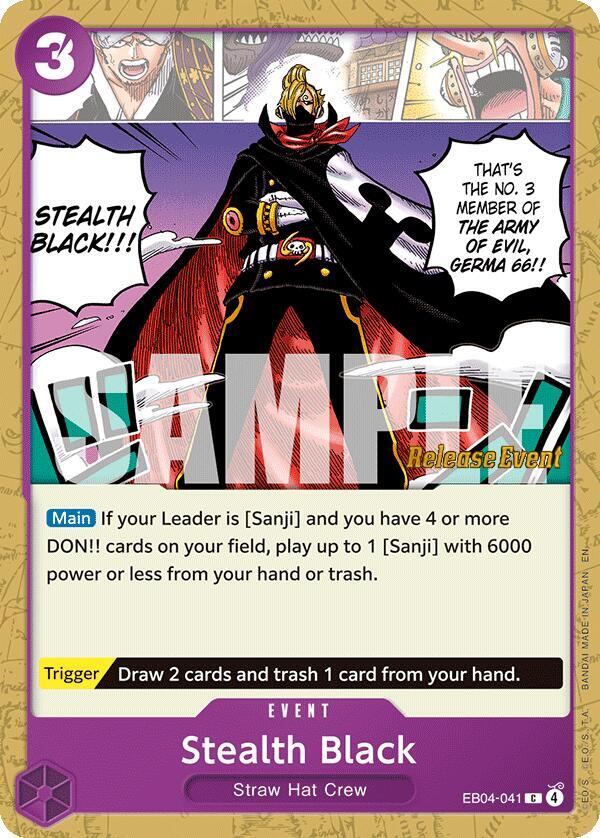 Stealth Black EB04-041 card from The Azure Sea's Seven Release Event Cards