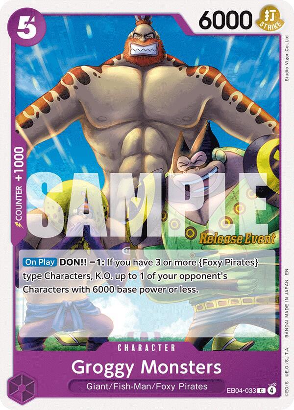 Groggy Monsters EB04-033 card from The Azure Sea's Seven Release Event Cards