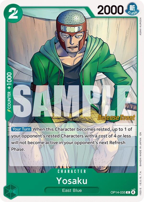 Yosaku OP14-035 card from The Azure Sea's Seven Release Event Cards