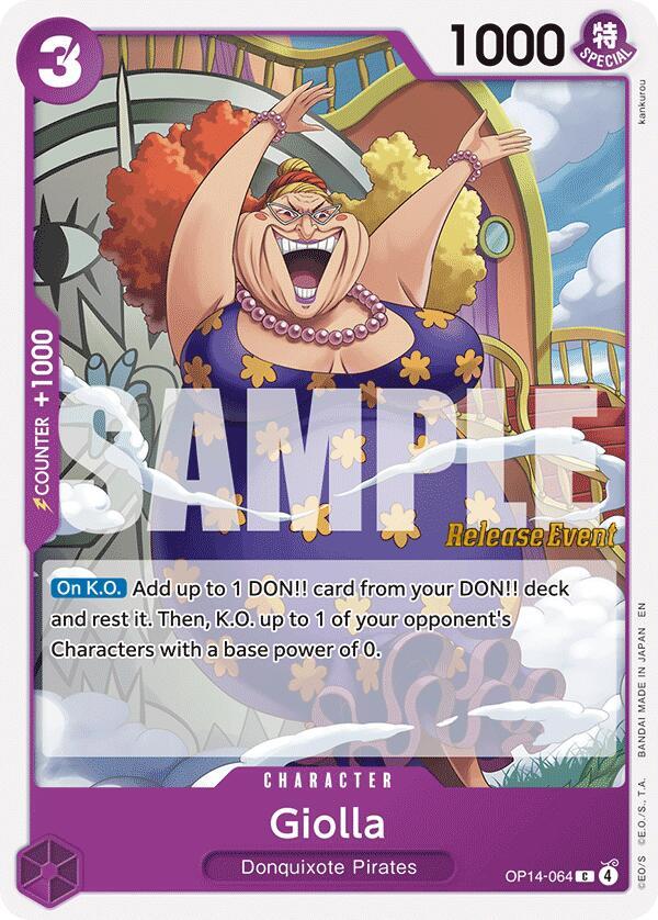 Giolla OP14-064 card from The Azure Sea's Seven Release Event Cards
