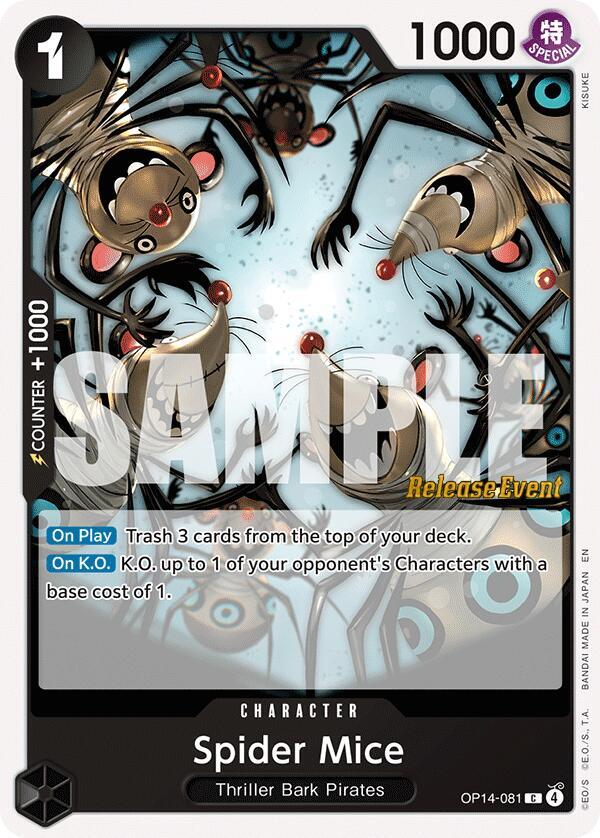 Spider Mice OP14-081 card from The Azure Sea's Seven Release Event Cards