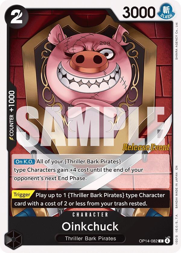 Oinkchuck OP14-082 card from The Azure Sea's Seven Release Event Cards