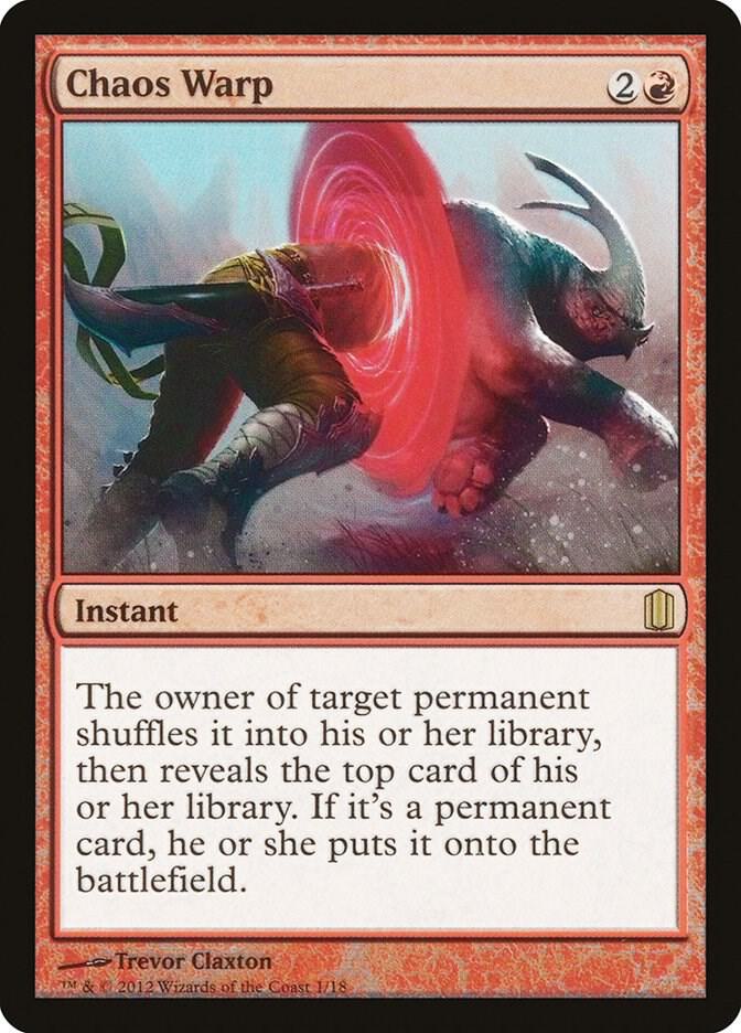 Chaos Warp 1 card from Commander's Arsenal