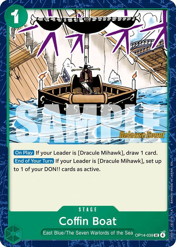 Coffin Boat OP14-039 card from The Azure Sea's Seven Release Event Cards