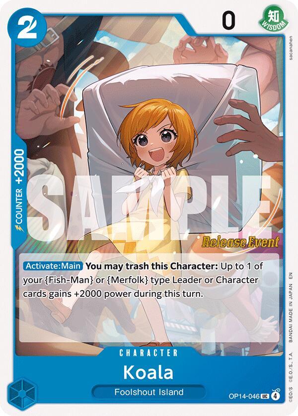 Koala OP14-046 card from The Azure Sea's Seven Release Event Cards