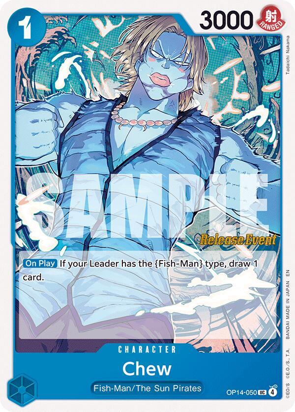 Chew OP14-050 card from The Azure Sea's Seven Release Event Cards