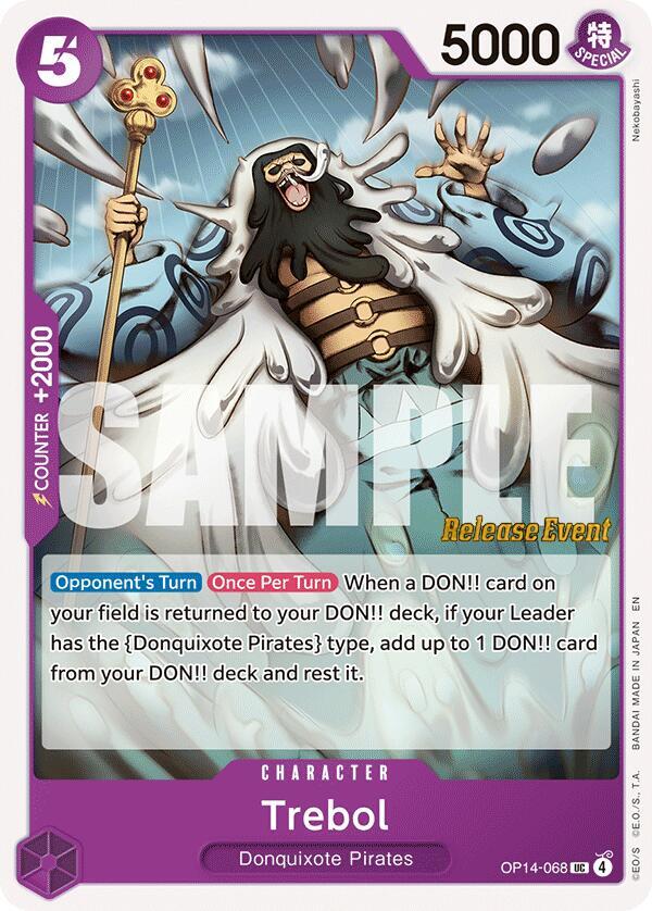 Trebol OP14-068 card from The Azure Sea's Seven Release Event Cards