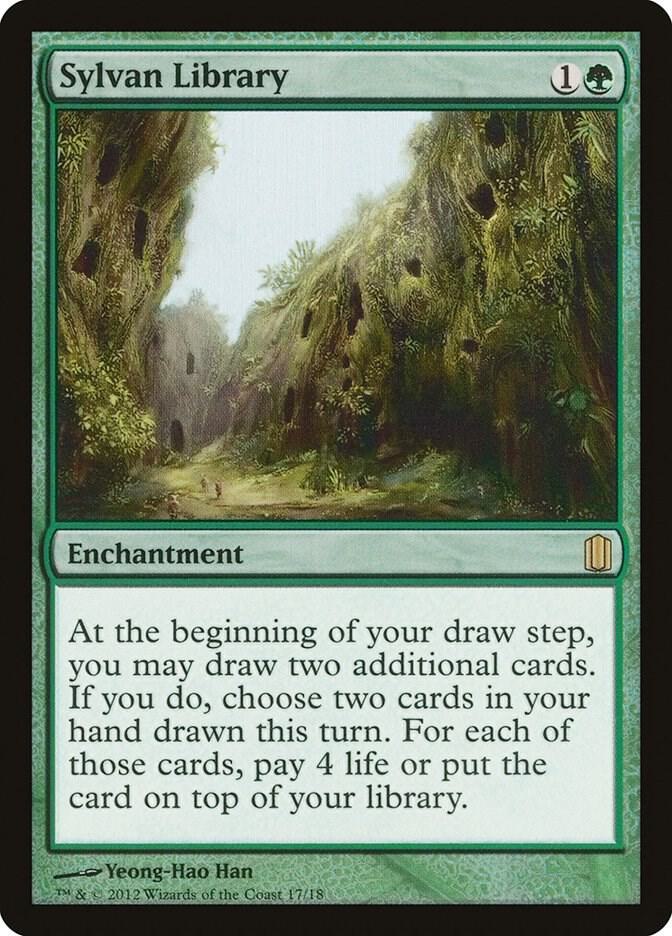 Sylvan Library 17 card from Commander's Arsenal