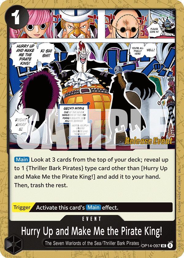 Hurry Up and Make Me the Pirate King! OP14-097 card from The Azure Sea's Seven Release Event Cards