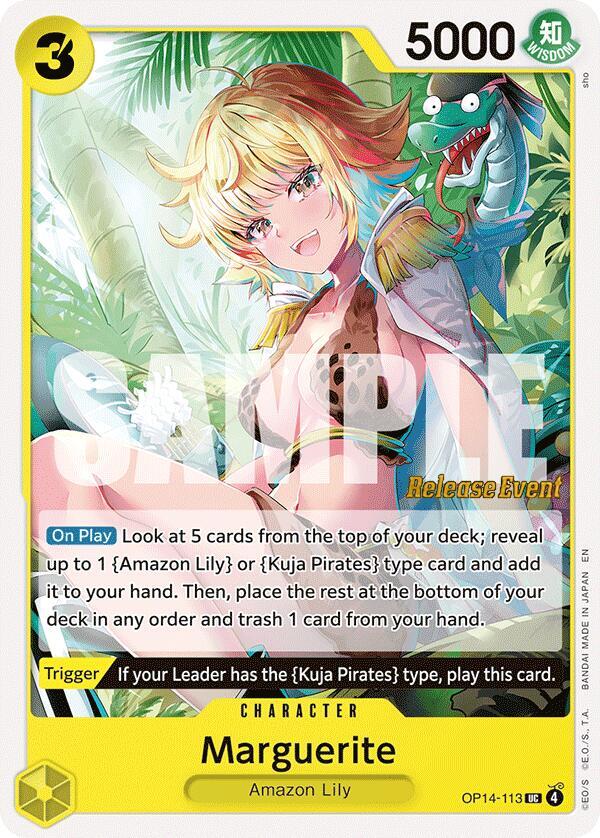 Marguerite OP14-113 card from The Azure Sea's Seven Release Event Cards