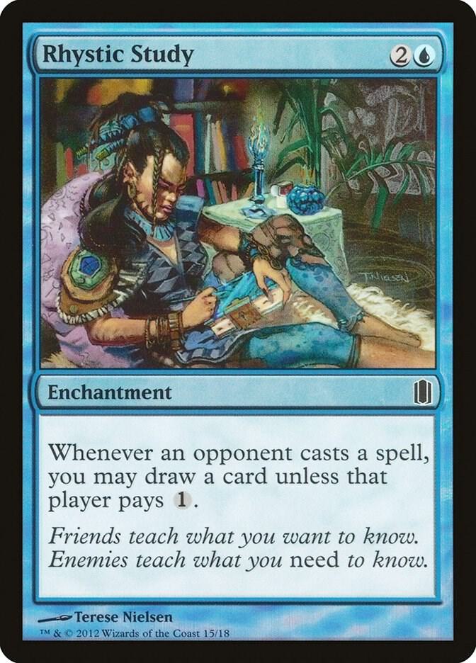 Rhystic Study 15 card from Commander's Arsenal