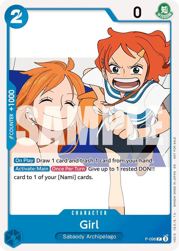 Girl (OP14 Release Event) P-096 card from One Piece Promotion Cards