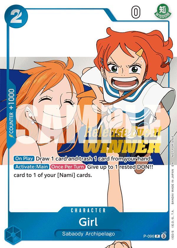 Girl (OP14 Release Event Winner) P-096 card from One Piece Promotion Cards