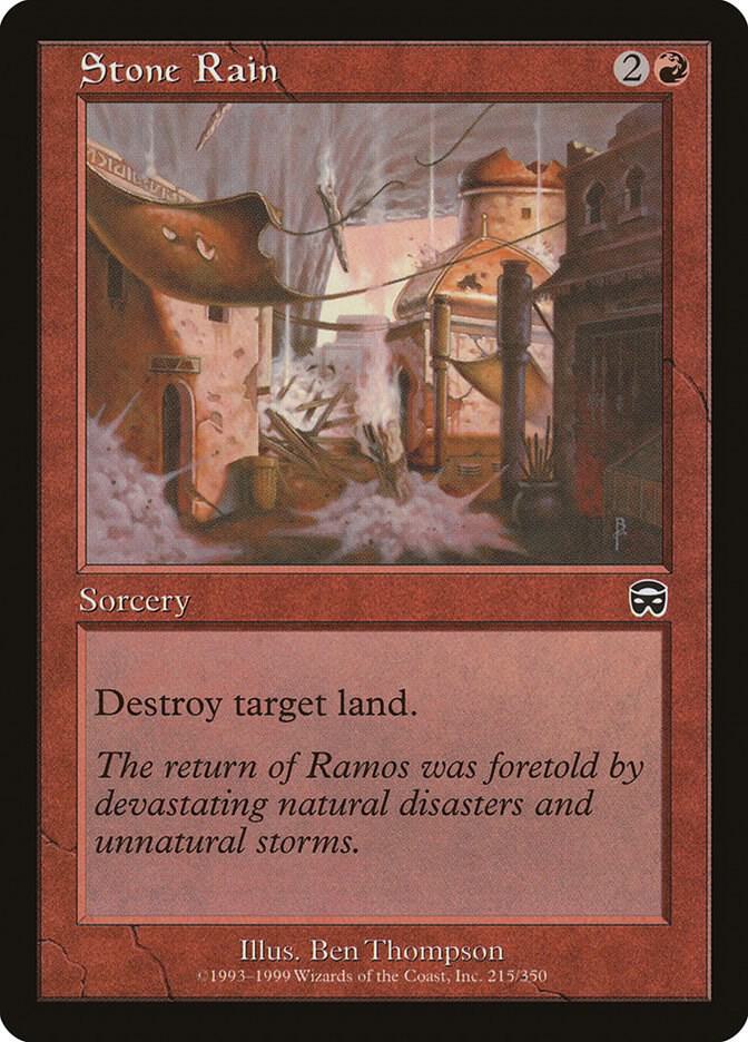 Stone Rain 215 card from Mercadian Masques