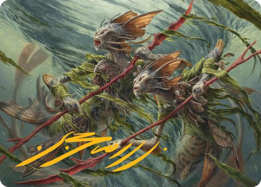 Champions of the Shoal Art Card (Gold-Stamped Signature) 6 card from Art Series: Lorwyn Eclipsed