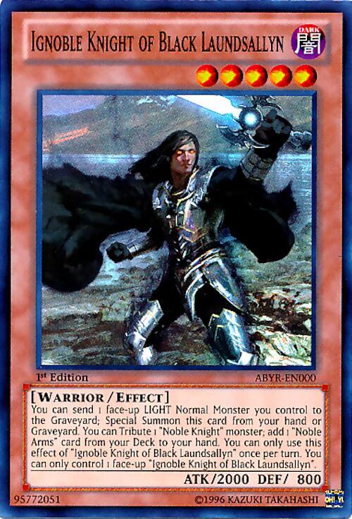 Ignoble Knight of Black Laundsallyn ABYR-EN000 card from Abyss Rising