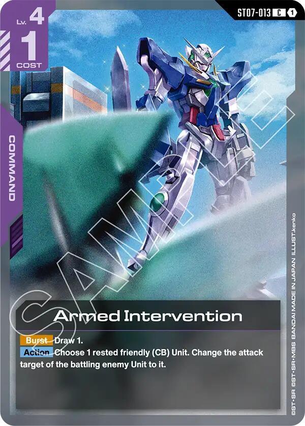 Armed Intervention ST07-013 card from Starter Deck 07: Celestial Drive