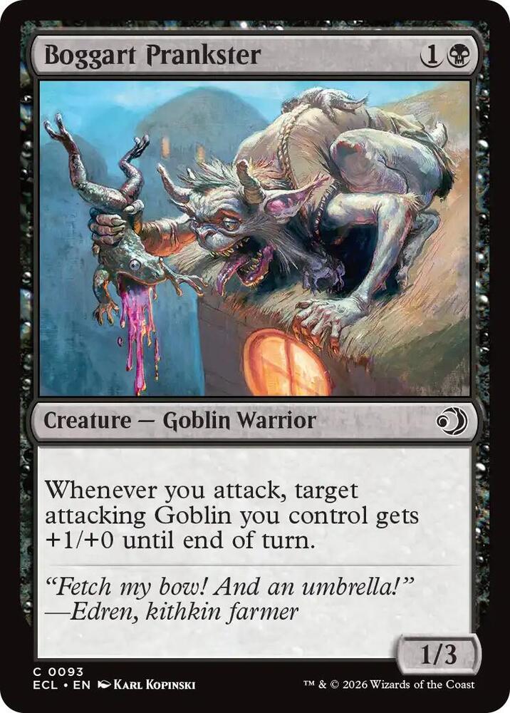 Boggart Prankster 93 card from Lorwyn Eclipsed
