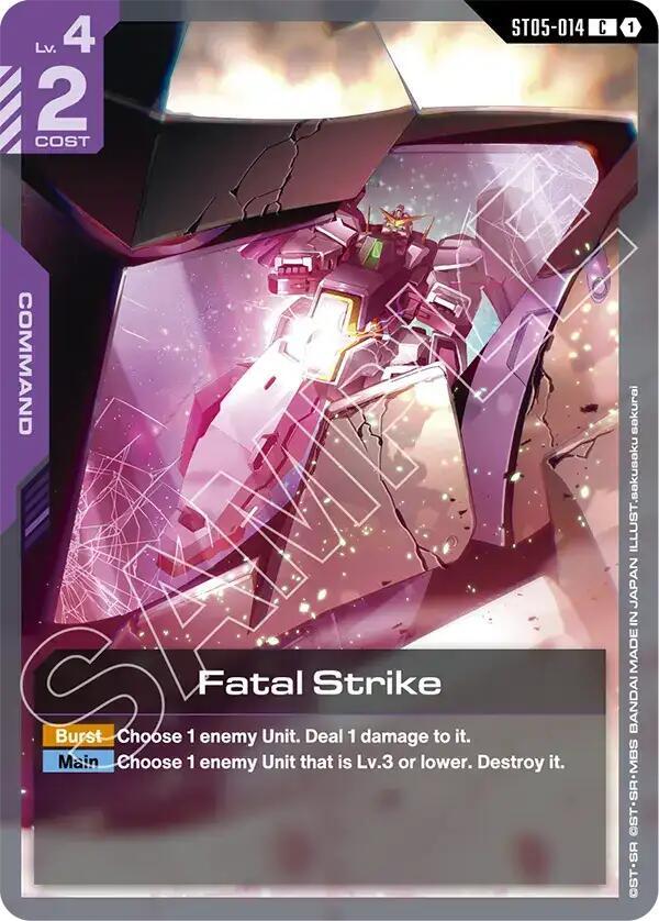 Fatal Strike ST05-014 card from Starter Deck 07: Celestial Drive