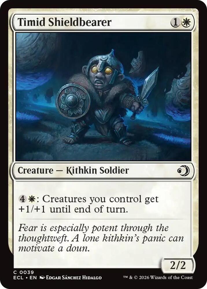 Timid Shieldbearer 39 card from Lorwyn Eclipsed