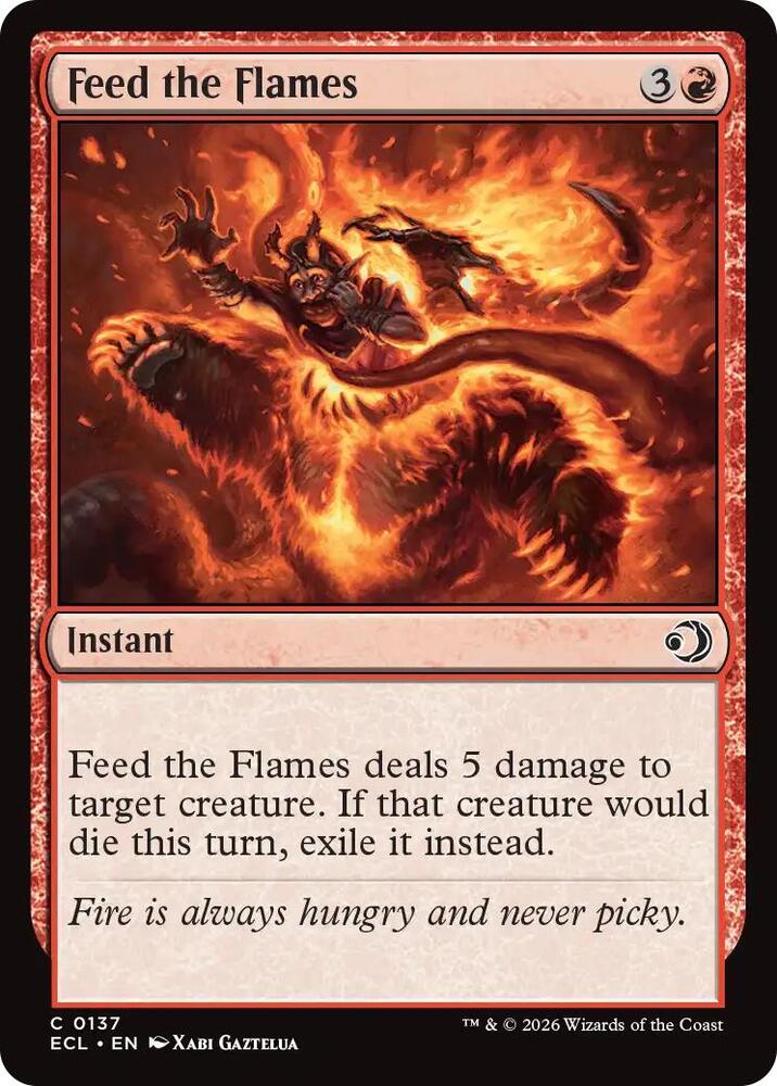 Feed the Flames 137 card from Lorwyn Eclipsed