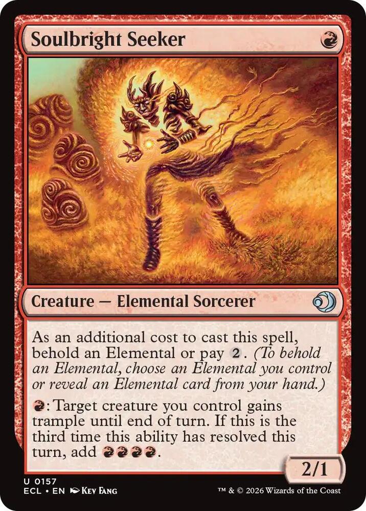 Soulbright Seeker 157 card from Lorwyn Eclipsed