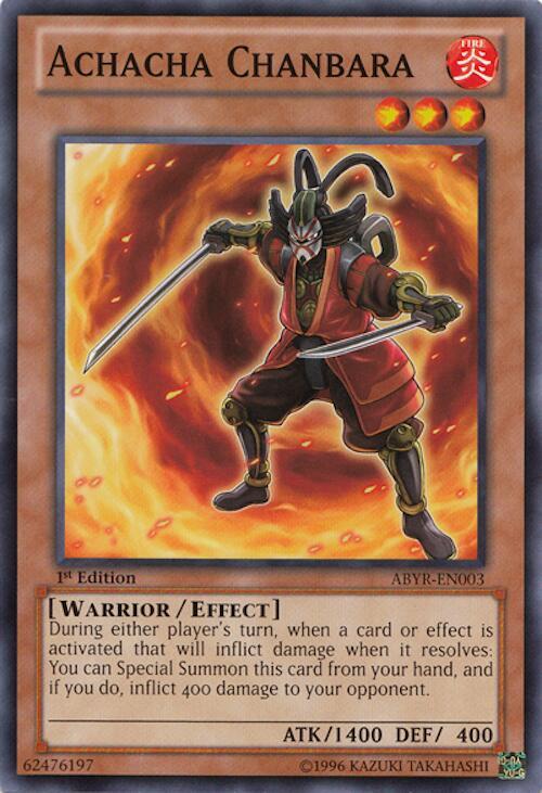 Achacha Chanbara ABYR-EN003 card from Abyss Rising