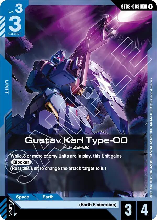 Gustav Karl Type-00 ST08-008 card from Starter Deck 08: Flash of Radiance