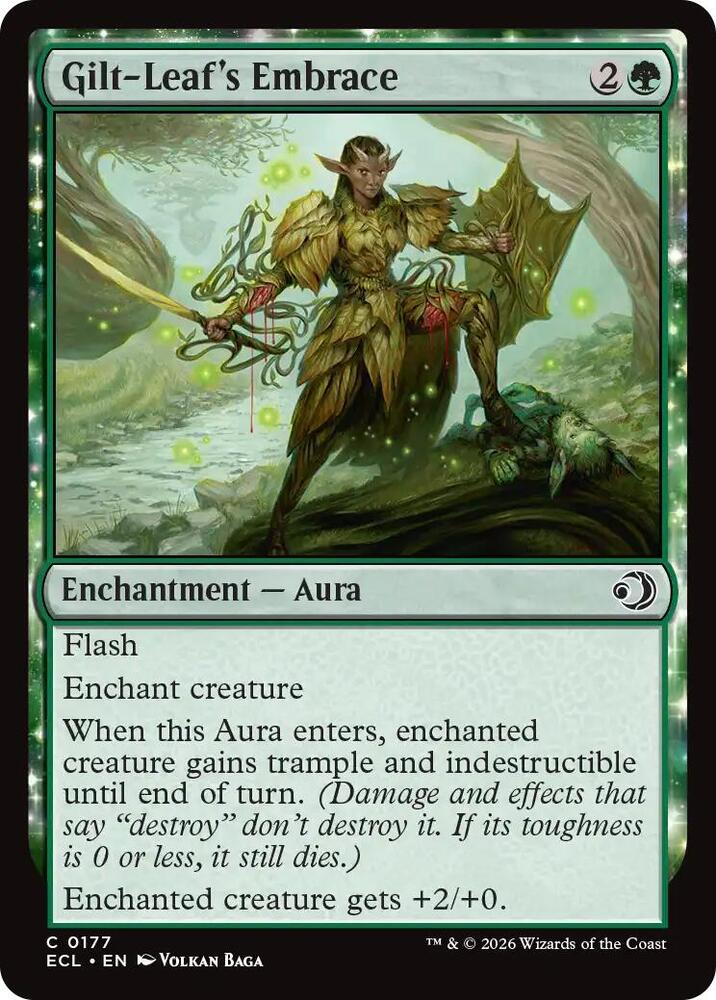 Gilt-Leaf's Embrace 177 card from Lorwyn Eclipsed