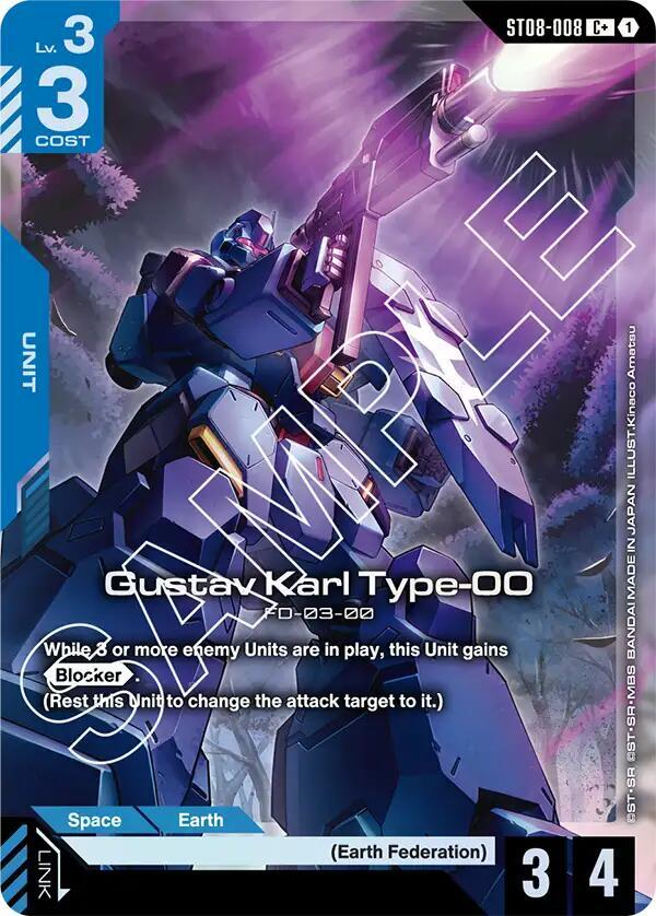 Gustav Karl Type-00 (C+) ST08-008 card from Starter Deck 08: Flash of Radiance