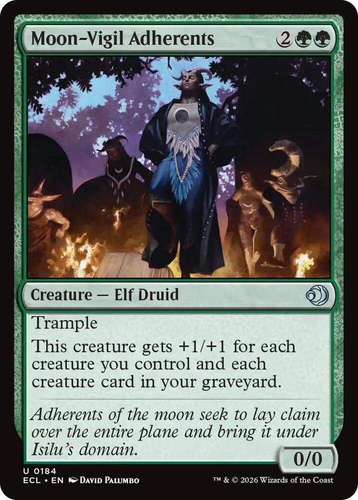 Moon-Vigil Adherents 184 card from Lorwyn Eclipsed