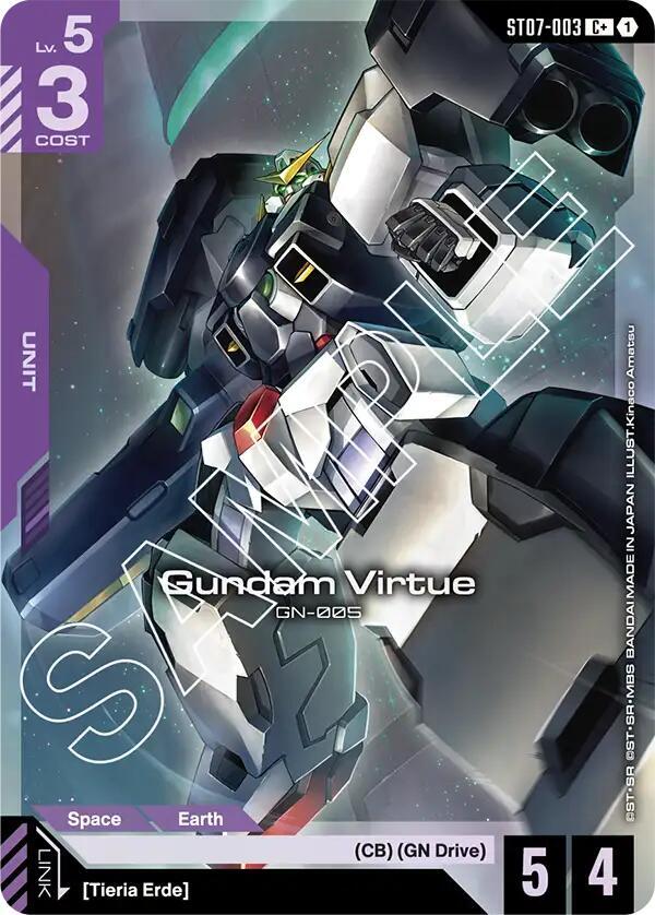 Gundam Virtue (C+) ST07-003 card from Starter Deck 07: Celestial Drive