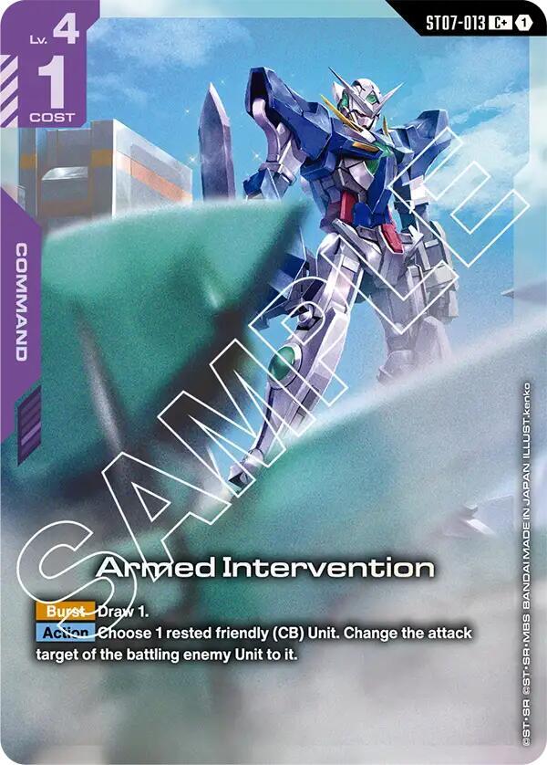 Armed Intervention (C+) ST07-013 card from Starter Deck 07: Celestial Drive