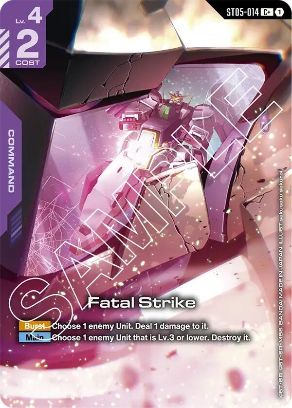 Fatal Strike (C+) ST05-014 card from Starter Deck 07: Celestial Drive