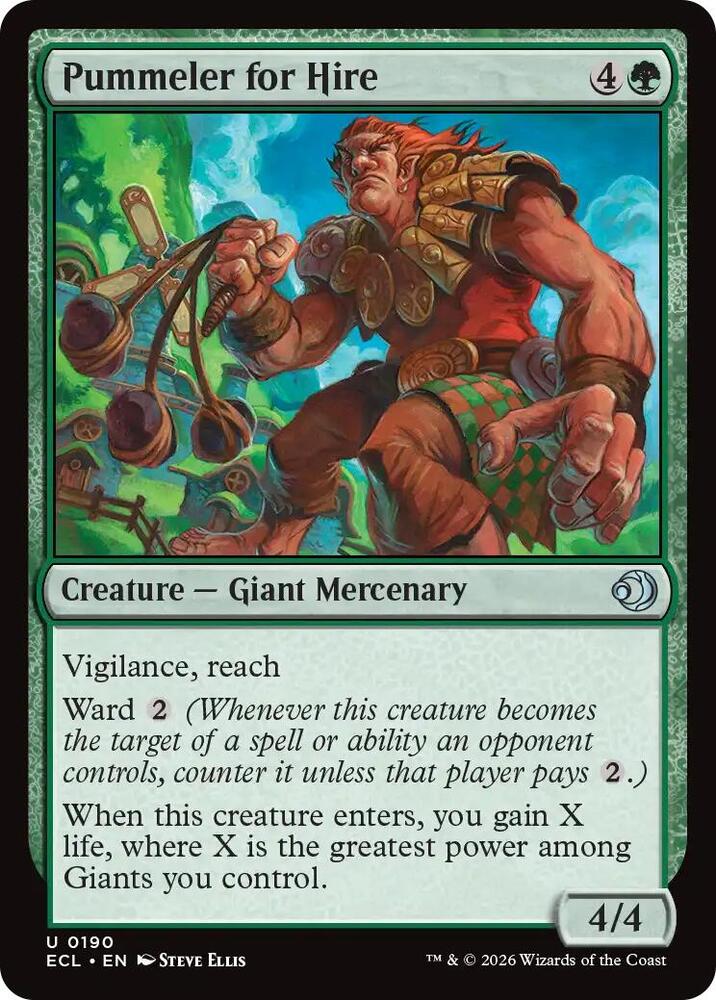 Pummeler for Hire 190 card from Lorwyn Eclipsed
