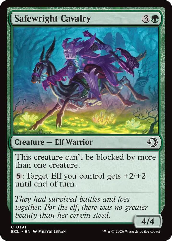Safewright Cavalry 191 card from Lorwyn Eclipsed