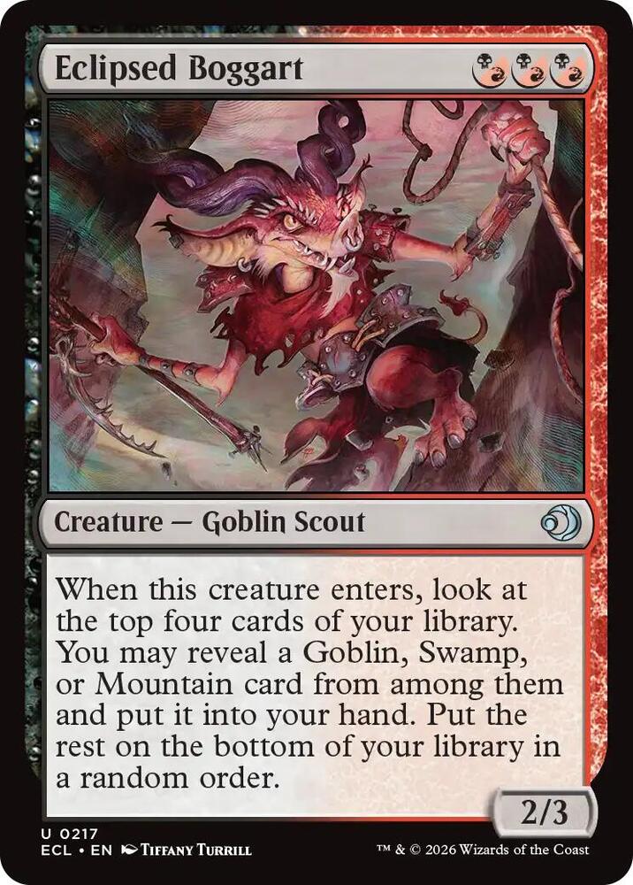 Eclipsed Boggart 217 card from Lorwyn Eclipsed